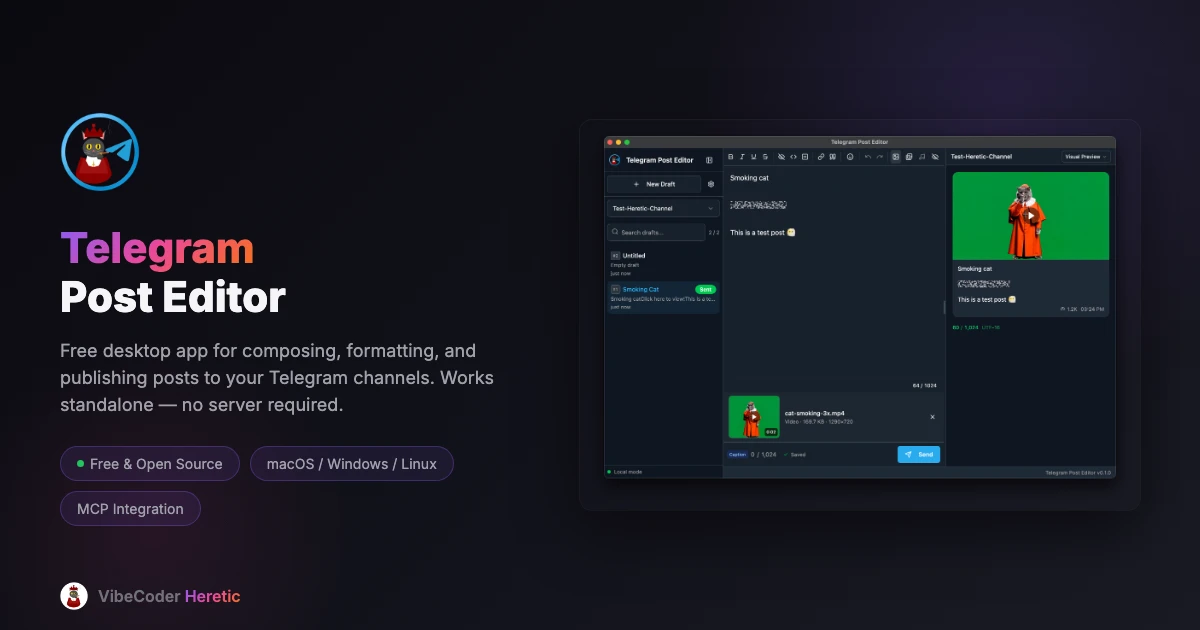 Telegram Post Editor